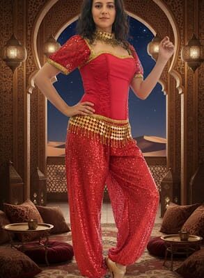 Bailarina Arabe Rojo